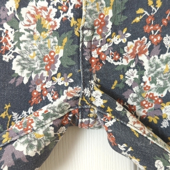Lucky Brand Lolita Floral Low Rise Ankle Cropped Skinny Jeans Gray 00/24 - Picture 14 of 16